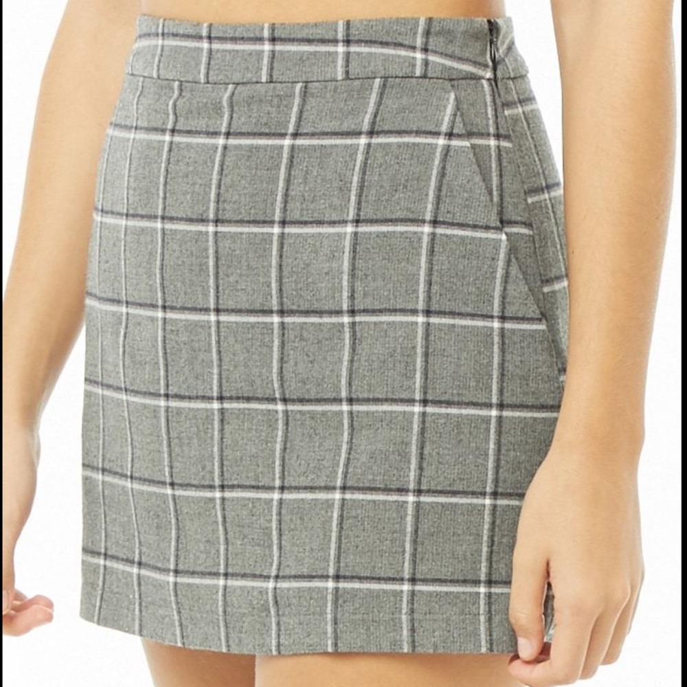 Forever 21 Plaid A Line Mini Skirt